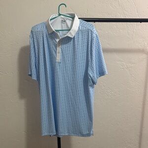 Men's Blue Patterned Good Good Polo